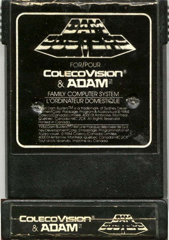 Dam Busters box art for Colecovision